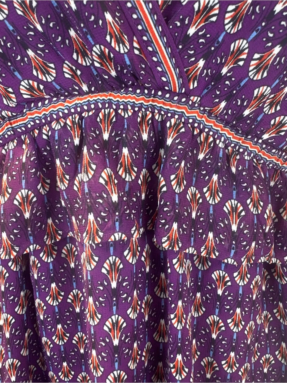 NWOT Max Studio Purple Floral Fan Balloon Sleeve A-Line Dress MED never worn - Picture 11 of 16